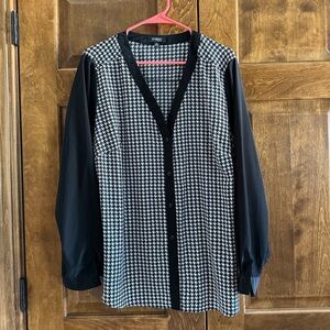 ELEMENTZ Woman Black and White Blouse - Size 2X